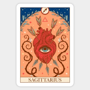 Zodiac sign tarot card Sagittarius Sticker